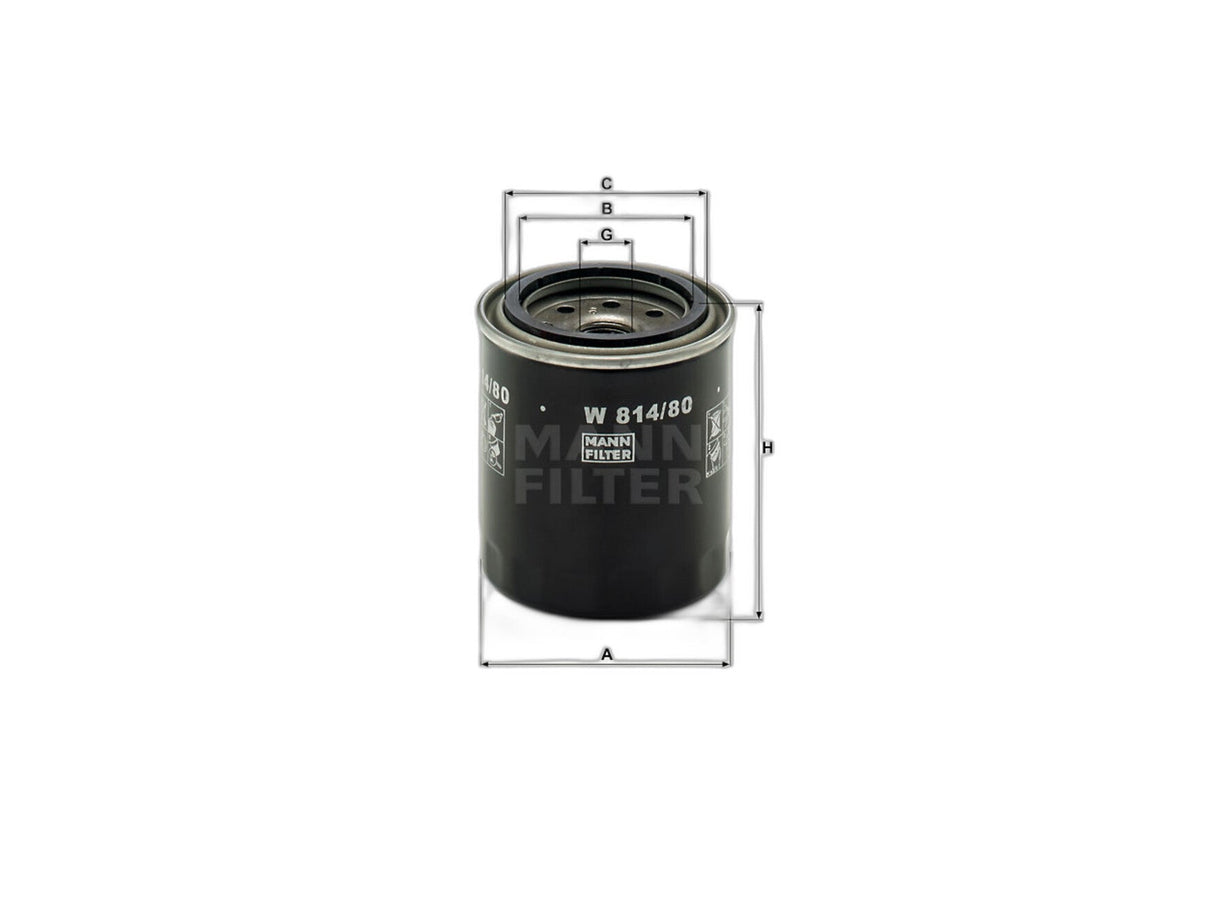 Original MANN-FILTER Wechselfilter SpinOn W 814/80