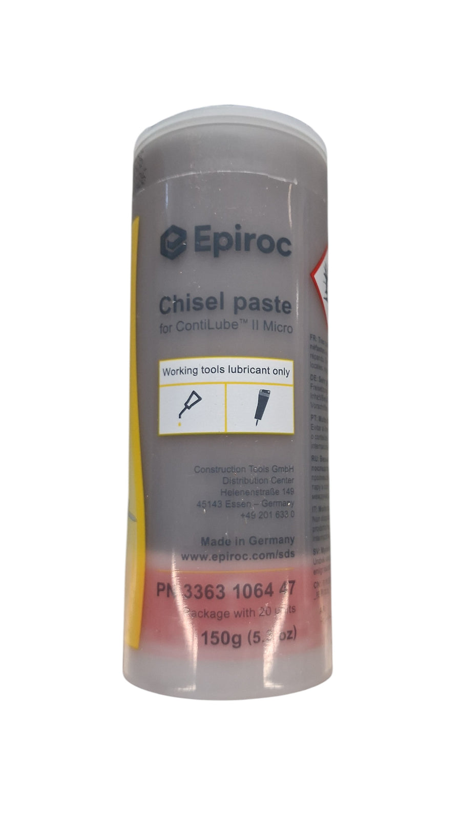 Paste d'origine Epiroc 3363106447 (150g) Micro pour ContiLube