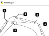 Original Kubota Reparatursatz KX019-4 Arm