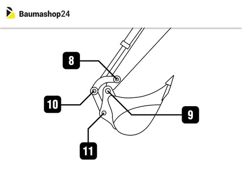 Caterpillar 301.7D & 301.4C Bolzen & Buchsensatz 9-11