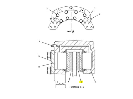 Caterpillar 770G Bremsbeläge passend für Dumper 1149297 u.a. für 773G, 775D, 773D - Ansicht 6