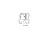 Caterpillar 311F LRR Türscheibe Links Oben Hinten 1566474 u.a. für 313F GC, 313FL GC, 336D - Ansicht 3