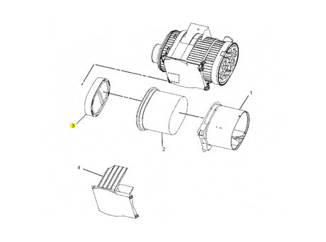 Caterpillar 416D Luftfilter Sicherheitsfilter für 414-444 2277449 u.a. für 414E, 416E, 420D - Ansicht 5