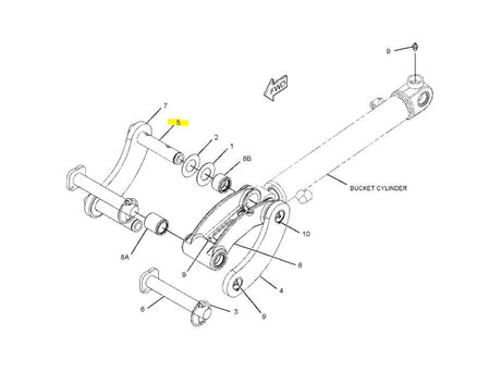 Caterpillar 301.6C Bolzen Umlenkgruppe 2299246 u.a. für 301.5, 301.6, 301.8 - Ansicht 2