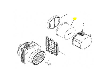 Caterpillar M313D Luftfilter Außen (primär) für 953-963 2525001 u.a. für M315D, M316D, M318D - Ansicht 2