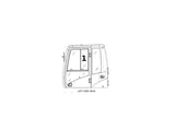 Caterpillar M315D Türscheibe Links Oben Hinten 2868866 u.a. für 336D, 320, 320D - Ansicht 3