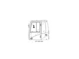 Caterpillar M315D Türscheibe Links Oben Vorne 2868867 u.a. für M316D, M318D, M322D - Ansicht 3