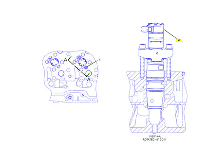 Caterpillar 330D Einspritzdüse / Injektor für Kettenbagger 3282574 u.a. für 336D, 340D, 120M - Ansicht 3
