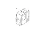 Caterpillar 312E Morooka / Soilmec Türscheibe Links Oben Hinten für 300-390 D/E/F 3346524 u.a. für 316E, 319D, 320D - Ansicht 2