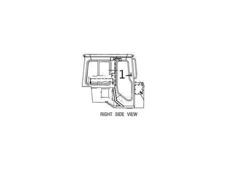 Caterpillar D4H Türscheibe Rechts für D4H 8G6250 u.a. für D5H, D5M, D6M - Ansicht 3