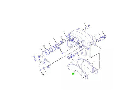 Caterpillar D250D Bremsbeläge 9C0567 u.a. für D250E, D300D, D300E - Ansicht 3