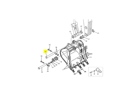 Volvo EC240 Bolzen VOE14511730 u.a. für EC240B, EC290 – Ansicht 3