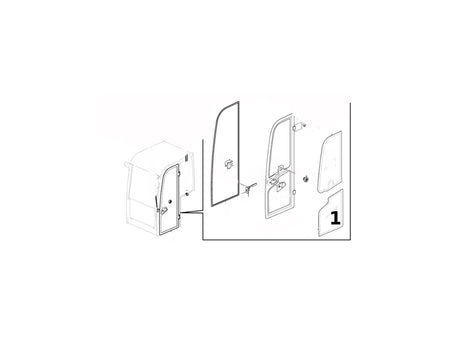 Volvo EC18 ELECTRIC Türscheibe VOE17482657 u.a. für EC18C, ECR25 ELECTRIC, EC27D – Ansicht 3