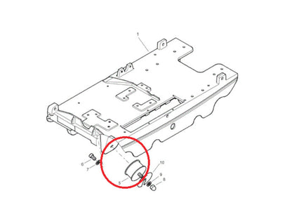 Tampon en caoutchouc Bomag 06127525 pour BPR 25/40 | BPR 35/42 | BPR 35/60 | BPR 40/60