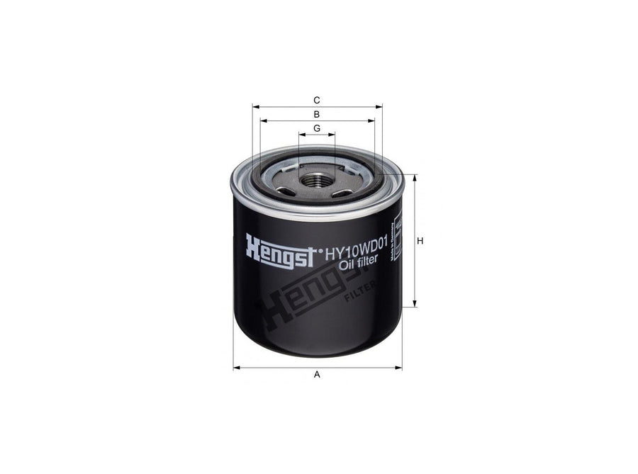 Original Hengst Hydraulikfilter SpinOn HY10WD01