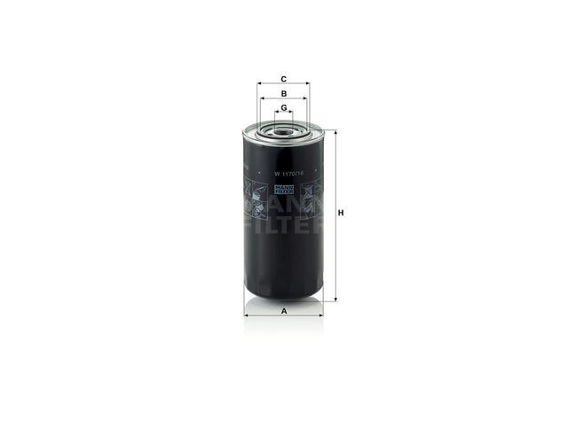 Original MANN-FILTER Wechselfilter SpinOn W 1170/16