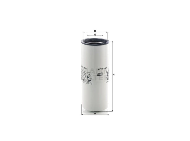Original MANN-FILTER Wechselfilter SpinOn (Nebenstrom) WP 12 120/1