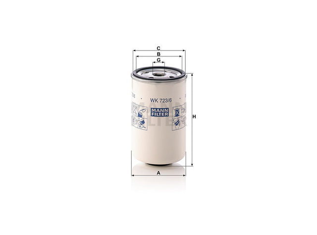 Original MANN-FILTER Kraftstoffwechselfilter WK 723/6