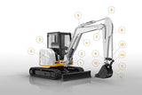 Premium Line Caterpillar 309 CR Bolzen-/Buchsensatz – Reparatursatz Kettenbagger Reparatursatz Ersatzteil