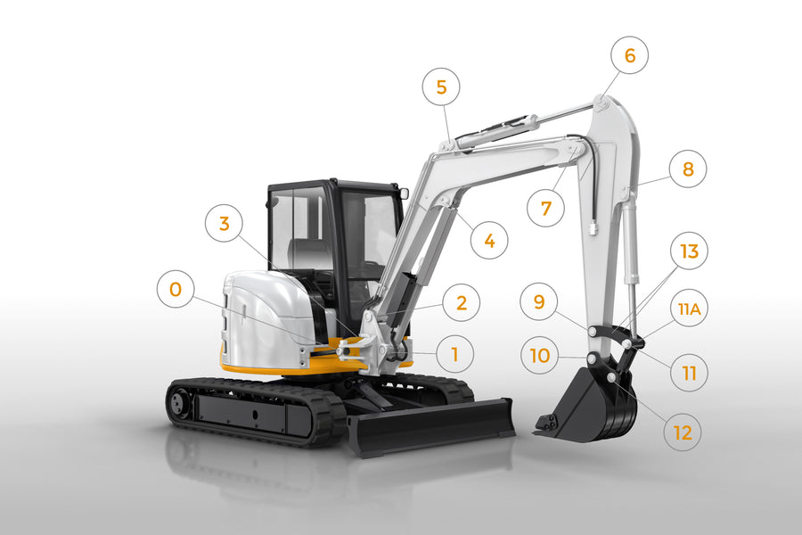 Premium Line Caterpillar 309 CR Bolzen-/Buchsensatz – Reparatursatz Kettenbagger Reparatursatz Ersatzteil
