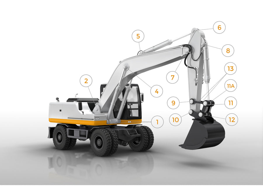 Premium Line SANY SY155W Bolzen-/Buchsensatz - Reparatursatz Mobilbagger Reparatursatz Ersatzteil