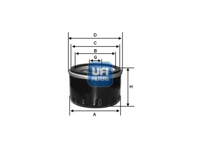 Original UFI Filters Ölfilter SpinOn 23.128.00