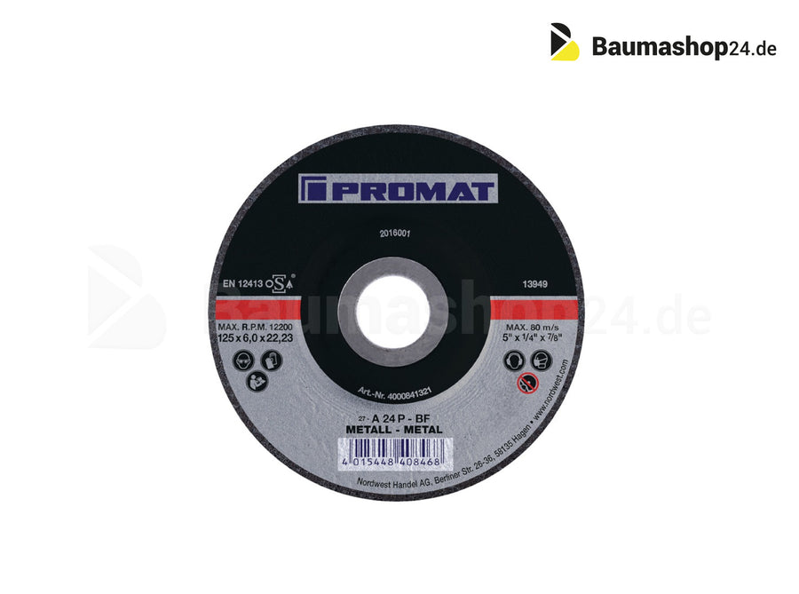 Promat Schruppscheibe D125xS6x22,23mm 4000841321