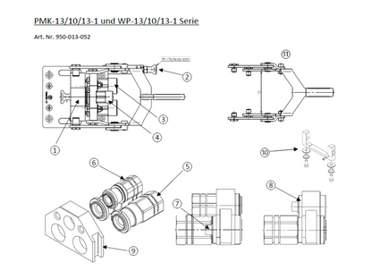 Connecteur de couplage de pièce de rechange Tamlock DN10 pour PMK-10 / PMK-13