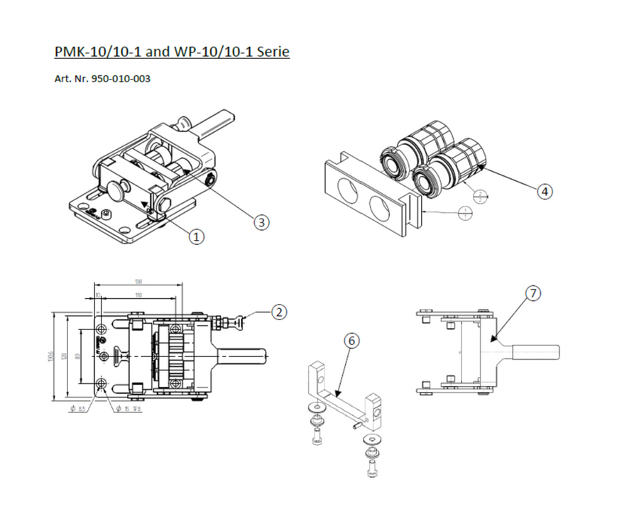 Taklock Ersatzteil Teilesatz Hebel für WP-10/10-1