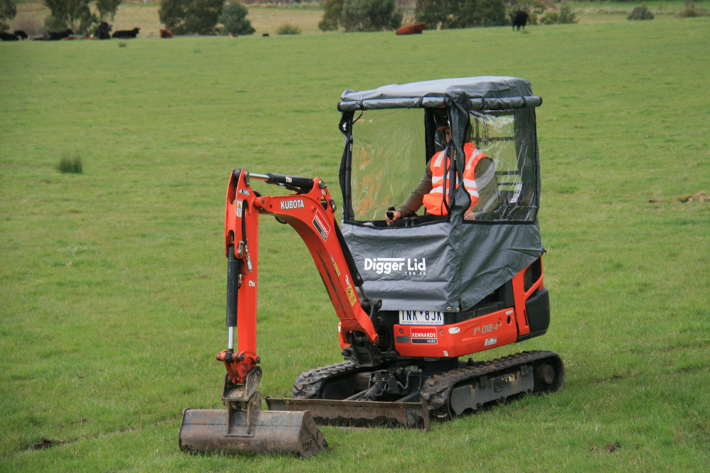 Bagger Schutz Abdeckung Digger Lid als günstige Ersatzkabine - Extra Small