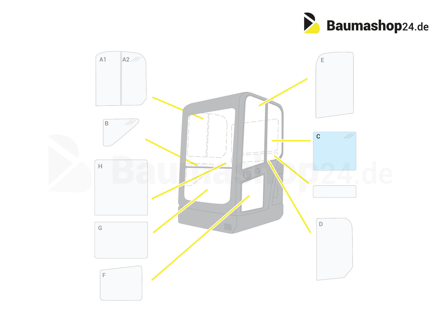 Fenêtre arrière de la chenille d'origine 249-0190